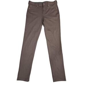 Chicos Pants Womens 0.5 Regular Brown Stretch Skinny Pull On Rayon Nylon Spandex